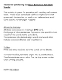 Cloze Sentences for Short Vowels