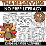 Thanksgiving Literacy Activities November Morning Work Turkey ELA Worksheets