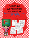 Addition Doubles and Related Subtraction Facts Flashcards and Handouts