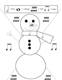 Snowman Color By Note- Level 4