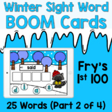 Boom Cards - Winter Sight Words - Fry's First 100 [Part 2]
