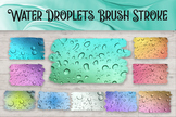 Water Droplets Brush Stroke Clipart