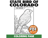 Lark Bunting State Bird of Colorado Coloring Page - PDF DOWNLOAD
