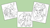 5 American Sign Language Coloring Pages: Animals!