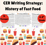 CER Writing Strategy: History of Fast Food