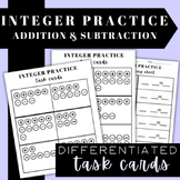 DIFFERENTIATED Integer Operation Task Cards