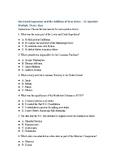 Westward Expansion and the Addition of New States Â¨C 20 Question Multiple Choice