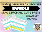 *BUNDLE* (Dividing Decimals by Decimals) Drag & Drop AND Cut & Paste