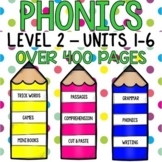 Second Grade Phonics Level 2 Units 1-6 Bundle