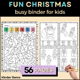 Fun Christmas Busy Binder for Preschool and Kindergarten