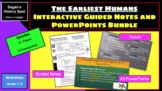 The Earliest Humans World History Bundle PowerPoints & Interactive Guided Notes