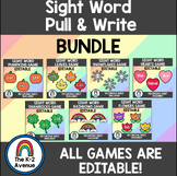 Sight Word Pull & Write BUNDLE! - EDITABLE - High Frequency Word Game - Centers