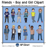 Friends Boy and Girl Clipart