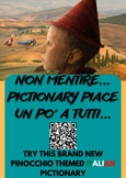 Brand New Pinocchio Italian Pictionary Game Flash Cards
