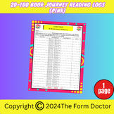20-100 Book Journey Reading Logs: Pink