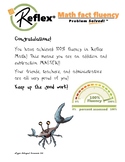 Congratulatory letter for 100% fluency on Reflex Math Addition & Subtraction