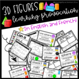 3D Shapes That Roll, Stack, Slide - Vocab Cards and Worksheets (Bilingual)