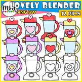 Valentine's Day Lovely Blender Clip Art Set Pastel Colors