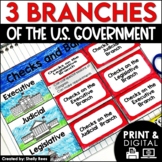 3 Branches of Government Activity Social Studies Interactive Notebook
