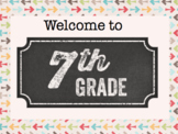 Welcome to 7th Grade Door Sign