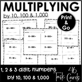 Multiplying by 10 100 1000 Task Cards