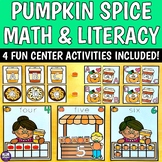 PreK Pumpkin Spice Math and Literacy Bundle - Fall Alphabet Number Centers