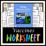 Vaccines Guided Reading Worksheet - Biology