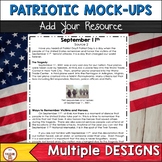 Patriotic Photo Mock Ups for TPT Sellers