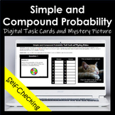 Simple and Compound Probability Digital Task Cards and Mystery Picture