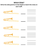 Trombone Slide Positions! (Teacher Fillable)