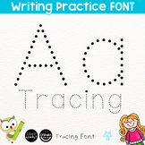 Tracing Font with Dotted Letters for Handwriting Practice - Commercial Use