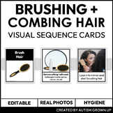 Brushing and Combing Hair Visual Sequence Cards