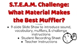 Design a Muffler | Science of Sound | STEM/STEAM Challenge with Recording Sheet