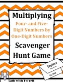 Multiplying Four- & Five-Digit Numbers by One-Digit Numbers Scavenger Hunt Game