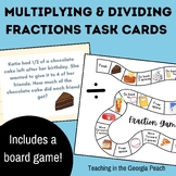 Multiplying and Dividing Fractions Word Problem Task Cards 5th grade