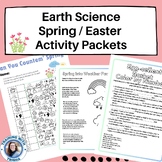 Earth Science Easter / Spring Vocabulary and Activity Sheet Bundle | Sub Plans
