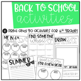 Back to School Pack {4th Grade}
