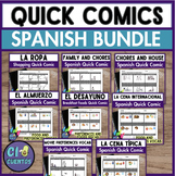 Spanish Comic BUNDLE, preferences, food, clothing, family, chores, house vocab