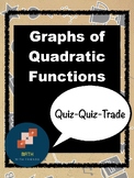 Key Features of Quadratic Graphs Quiz-Quiz-Trade Cards