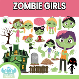 Zombie Girls Clipart (Lime and Kiwi Designs)
