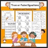 True or False Equations Addition, Subtraction & Mixed within 10 (Printable)
