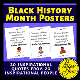 Black History Month Inspirational Quotes Posters - Set of 20