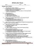 Othello Act I Quiz
