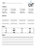 Sight Word Book Build and Write