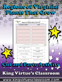 Regions of Virginia: Plants That Grow Cut and Paste Activity - King Virtue