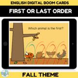 Fall Theme Cardinality Order Boom Cards Distance Learning