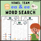 ea and ee Vowel Team Phonics Word Search Printable
