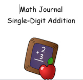 Single-Digit Math Addition Journal
