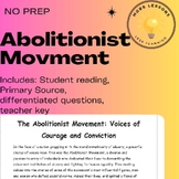 Legacies of the Abolitionist Movement: Reading Comprehension Worksheet