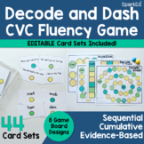 Decode and Dash l CVC Phonics Fluency Board Game l Structured Literacy